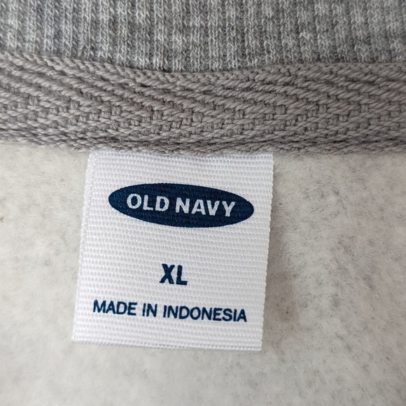 Old Navy Women's Oversized Crewneck Sweatshirt Terry Lined Embroidered sz XL - Picture 6 of 7